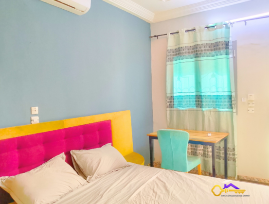 An American-style studio apartment with a double bed, fully furnished, for ...