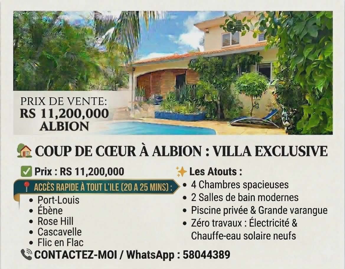 villa for sale in Albion 