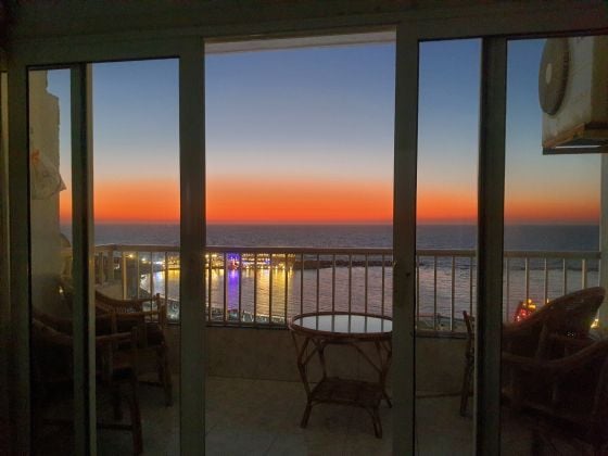 A sea view apartment in a central location in Alexandria with 180 degrees ...