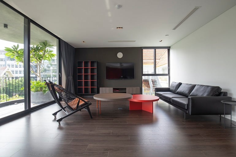 Luxury, modern 3 – bedroom apartment with big balcony in To Ngoc Van street, Tay Ho district for rent