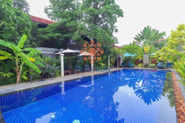 Wooden House with Swimming Pool for Rent in Siem Reap City