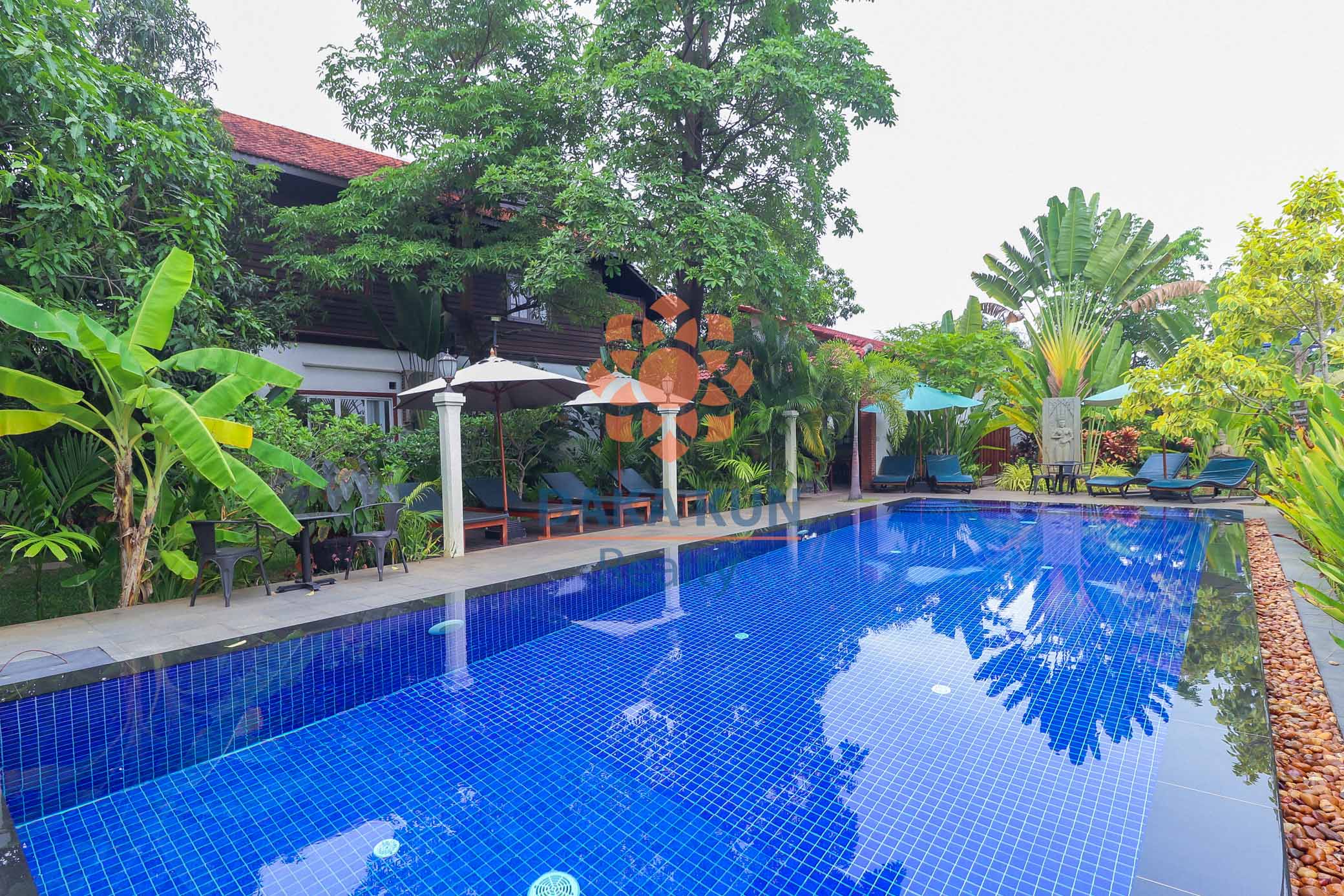 Wooden House with Swimming Pool for Rent in Siem Reap City
