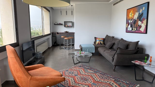 fully furnished apartment in Achrafieh 2 bedroom with terrace + sea view