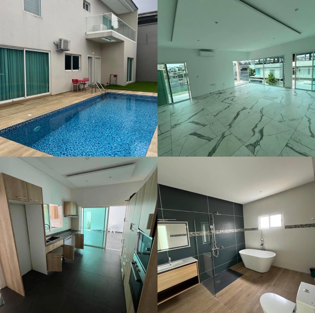 Riviera 4, vicino a scuole francesi e americane, è disponibile una villa duplex di 7 locali.