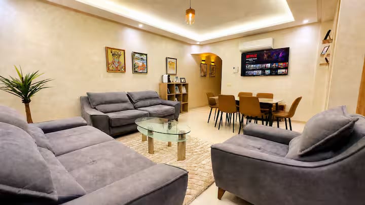 Location longue durée d'un duplex très bien équipé à Marrakech Targa. 