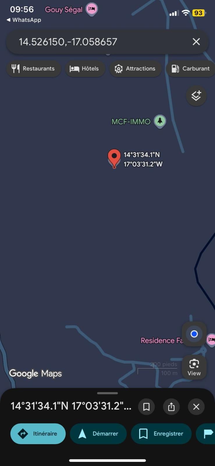 Terrain de 600 mètres carrés à vendre à Sindia Sénégal