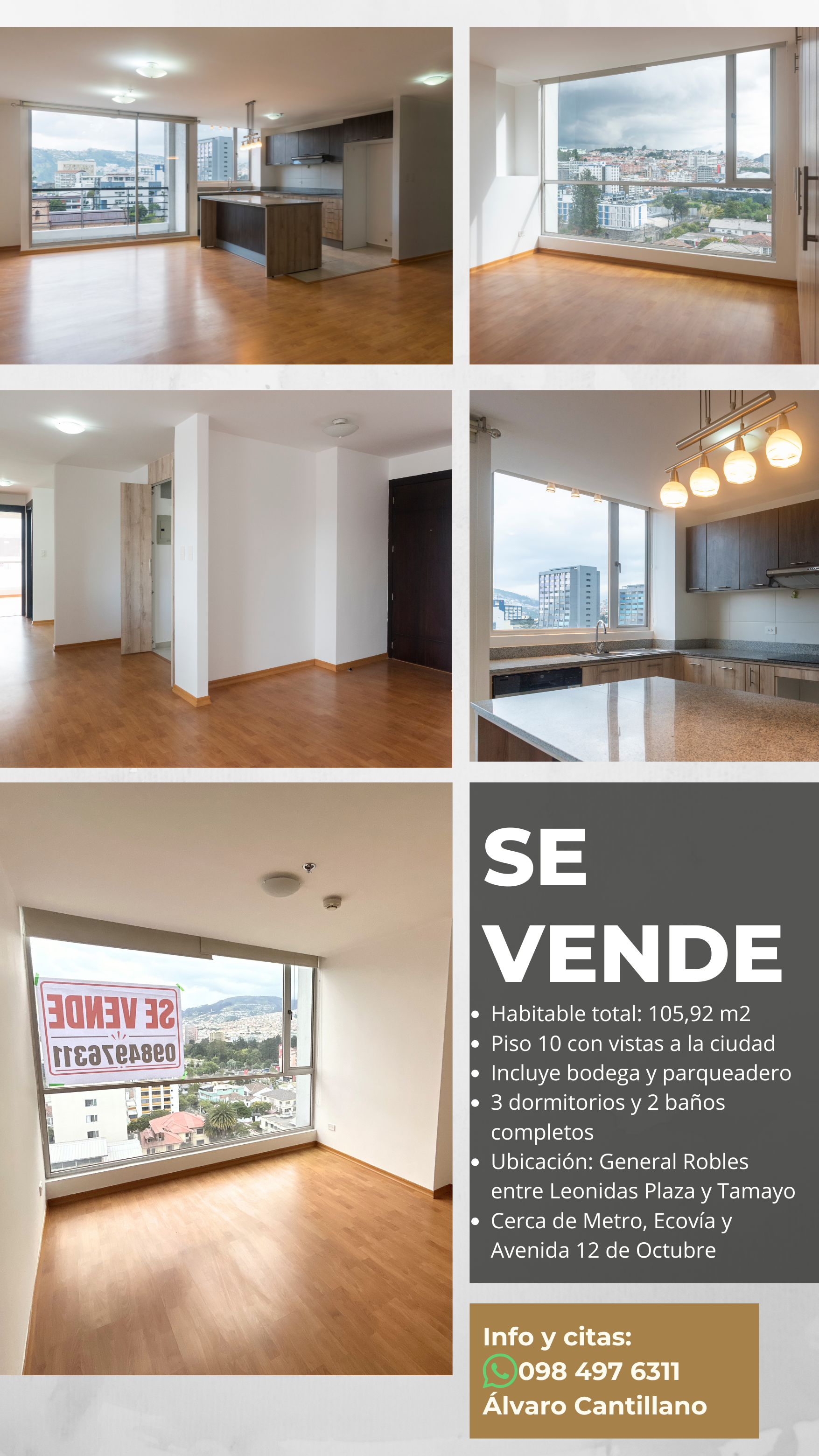 Modern 3-Bedroom Apartment in Central Quito | Walk to Metro, PUCE & Casa de la Cultura