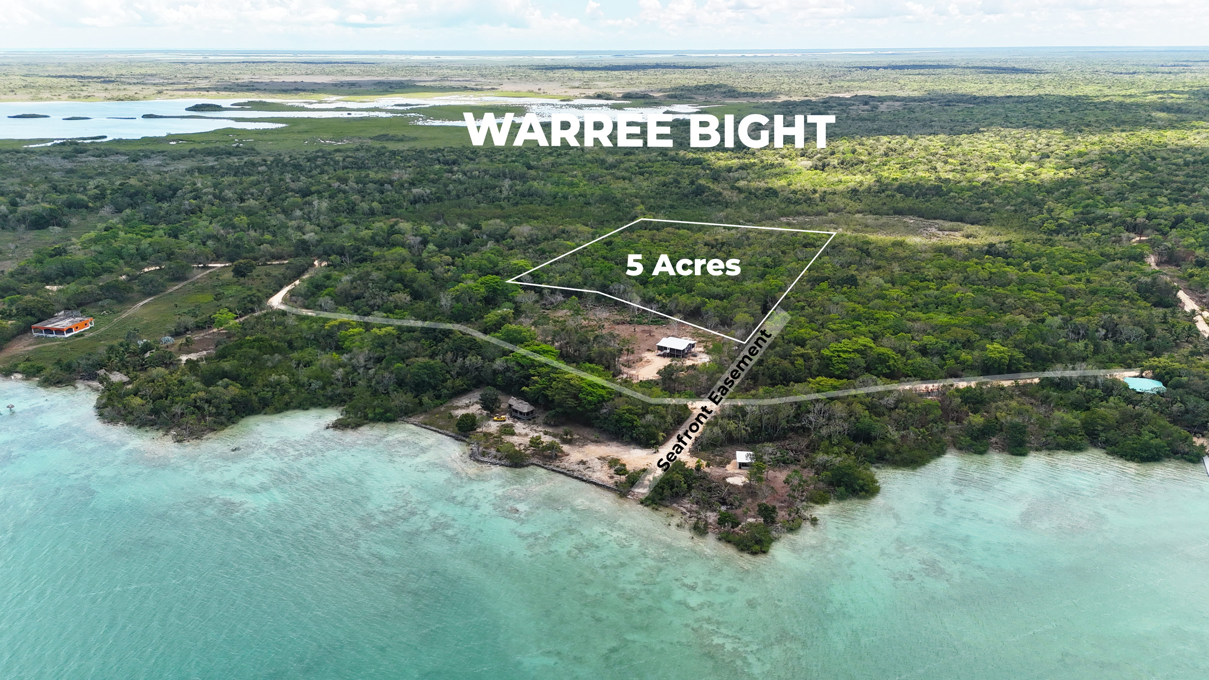 Terreno costiero di 5 acri a Waree Bight, Belize: un'opportunità imperdibile.