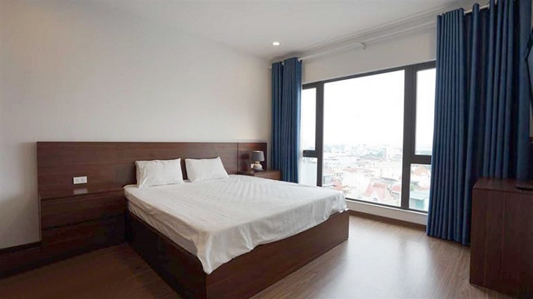 Nice, modern 2 – bedroom apartment with big balcony and open view in To Ngoc Van street, Tay Ho district for rent