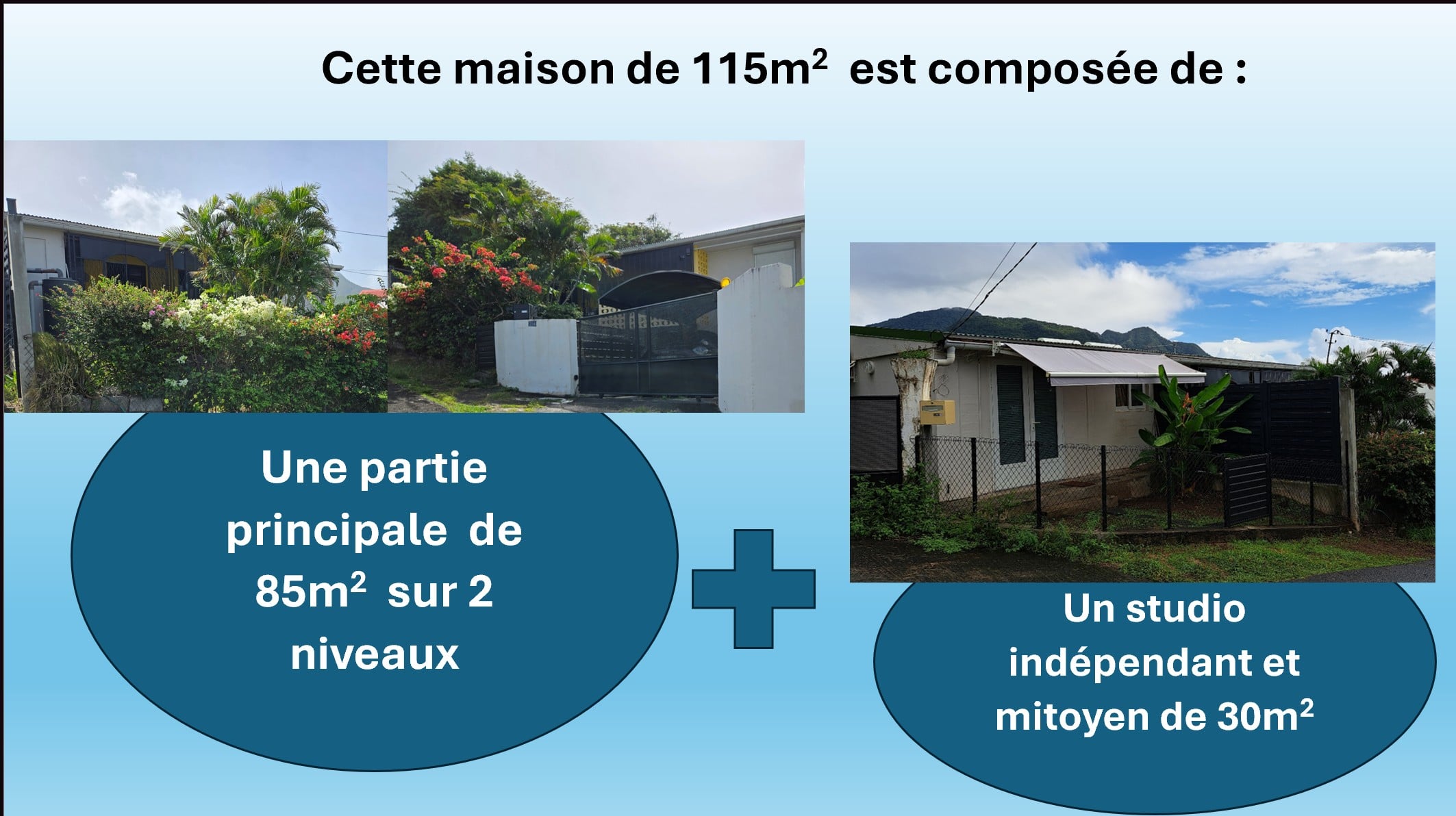 Maison avec vue mer et montagne à Basse-Terre dans le quartier de Petit Paris