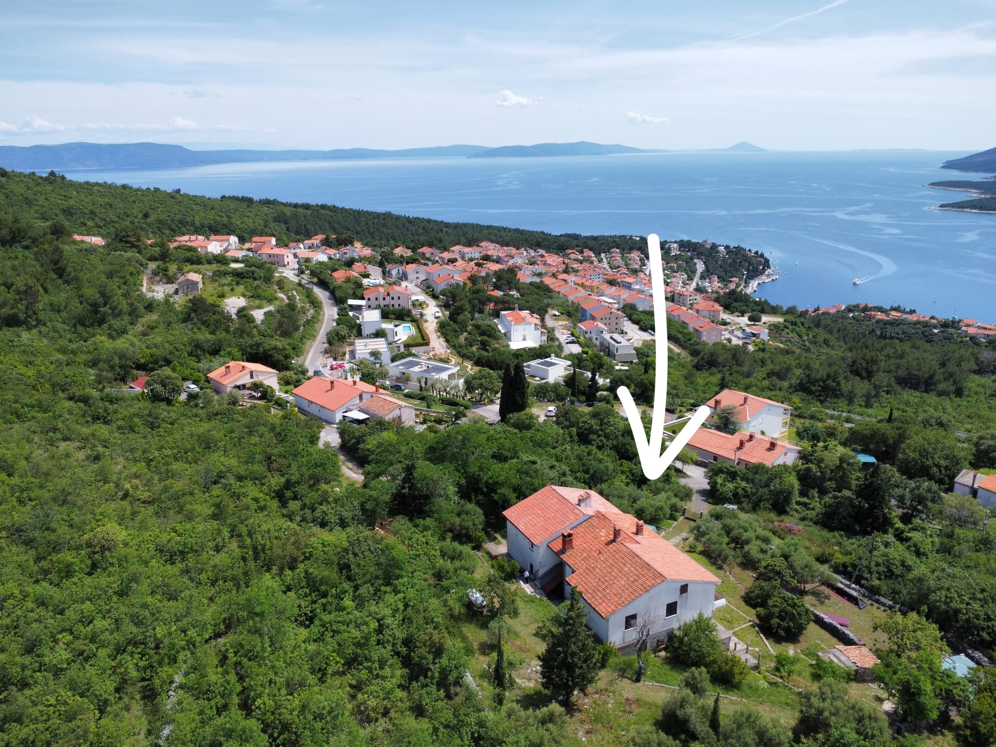 Istria, Rabac – Large Building Plot with House and Sea View