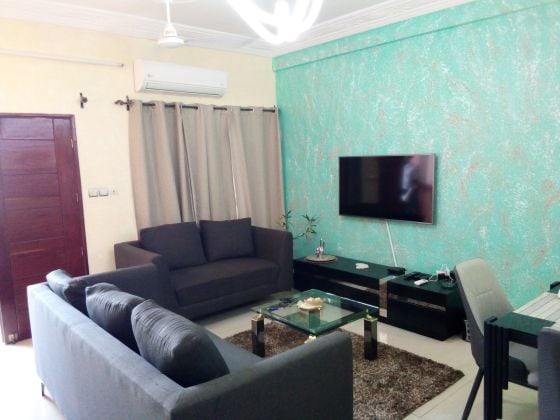 Furnished 3-room apartment for rent, Fidjrossè beach - Cotonou 