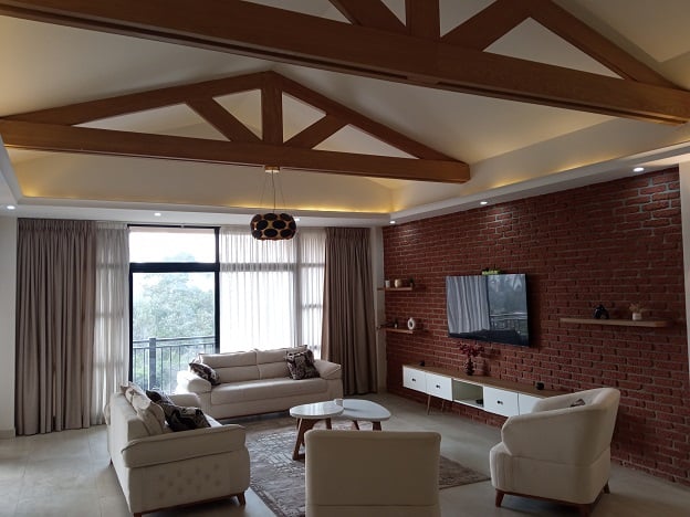 Super! Penthouse with a fire place and nice view for rent in Bole.