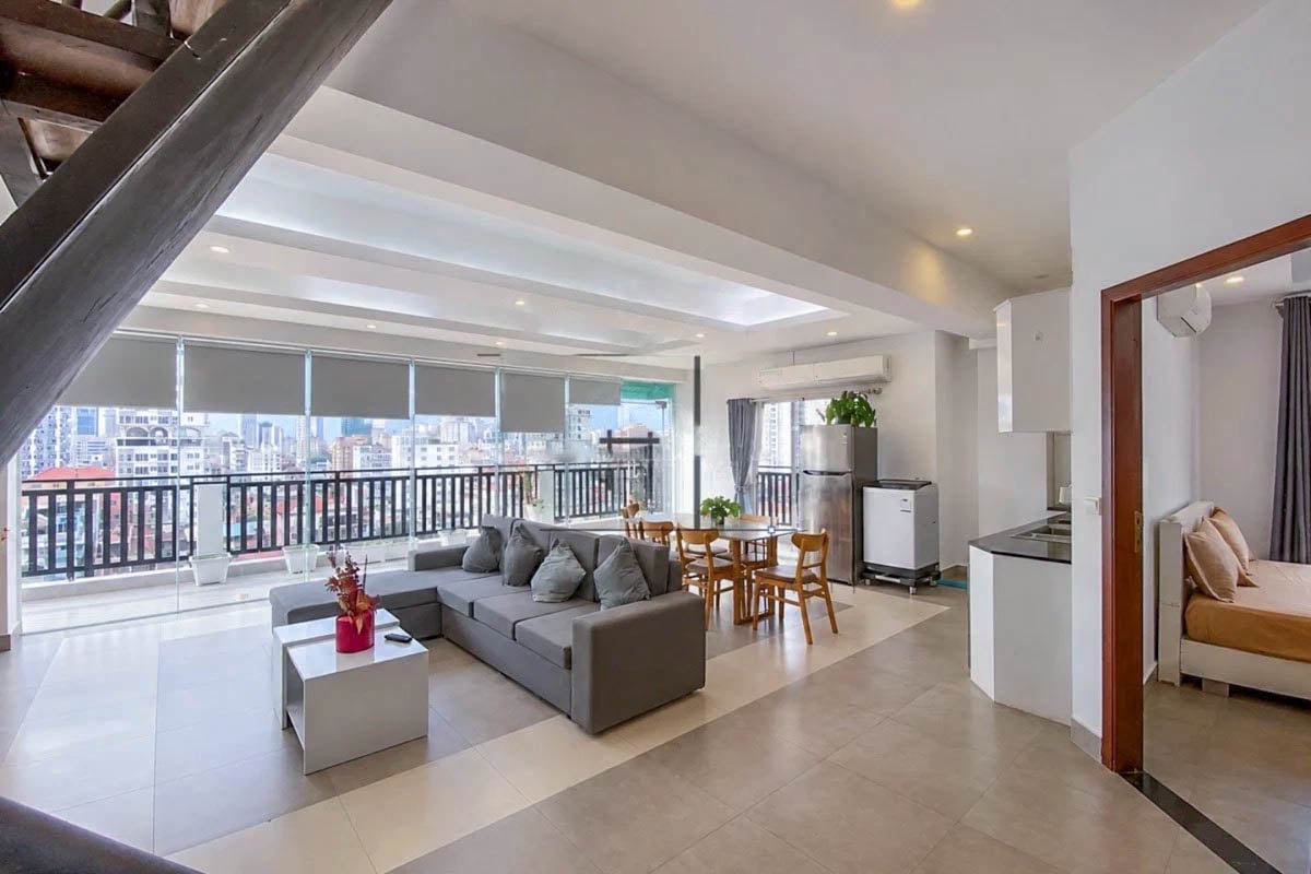 Appartement meublé de 3 chambres à louer dans le quartier BKK3