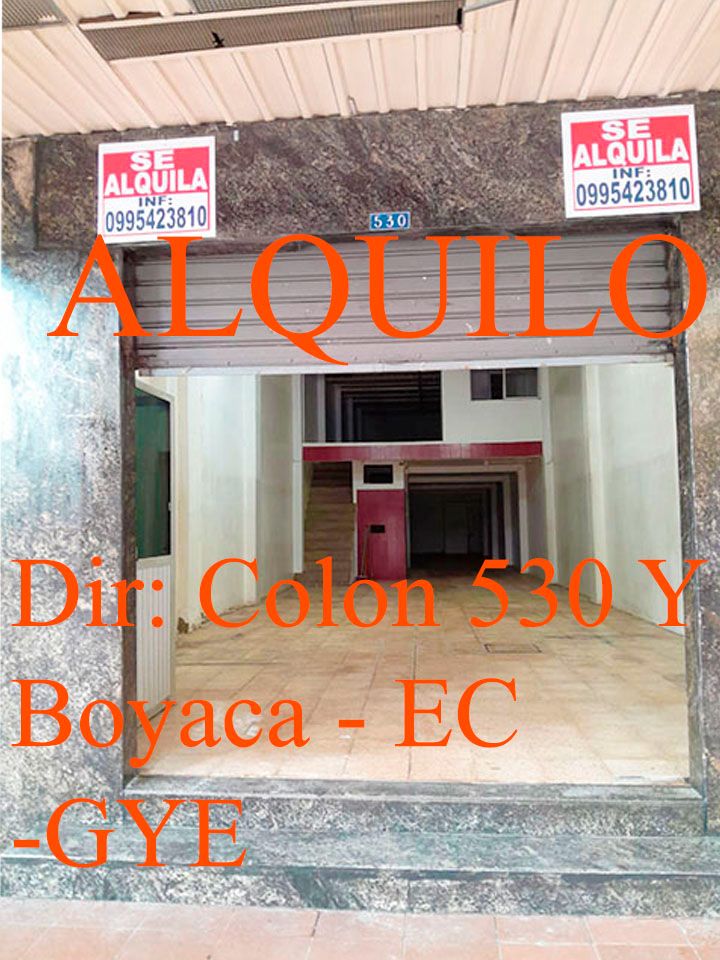 Alquilo local comercial en zona comercial y regenerada en el centro de Guayaquil