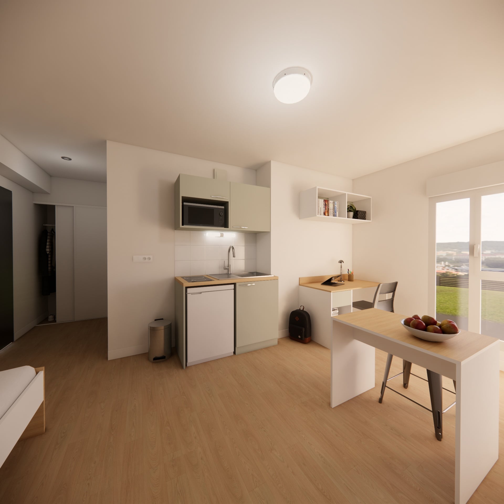 New furnished studio apartment, 21 minutes from Basel train station