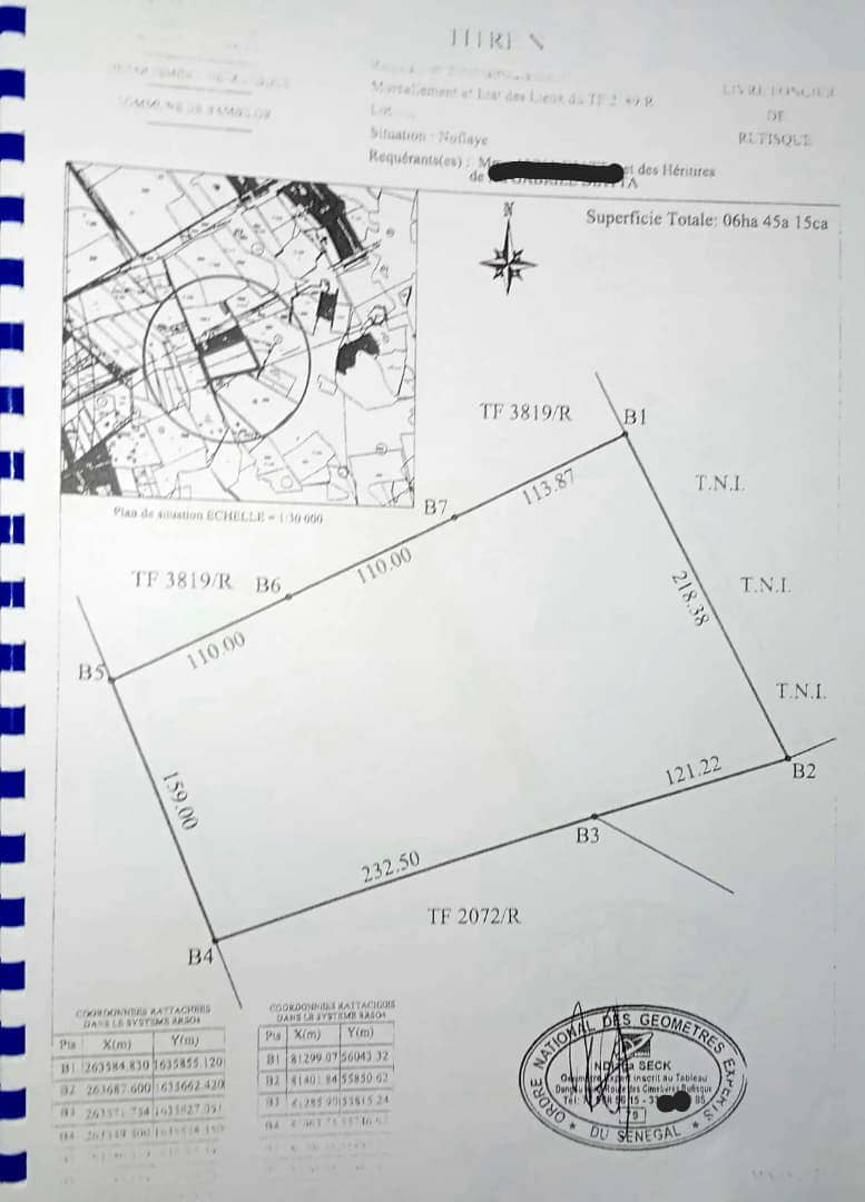Well-located orchard land for sale, individual land title in Noflaye Bambilor 