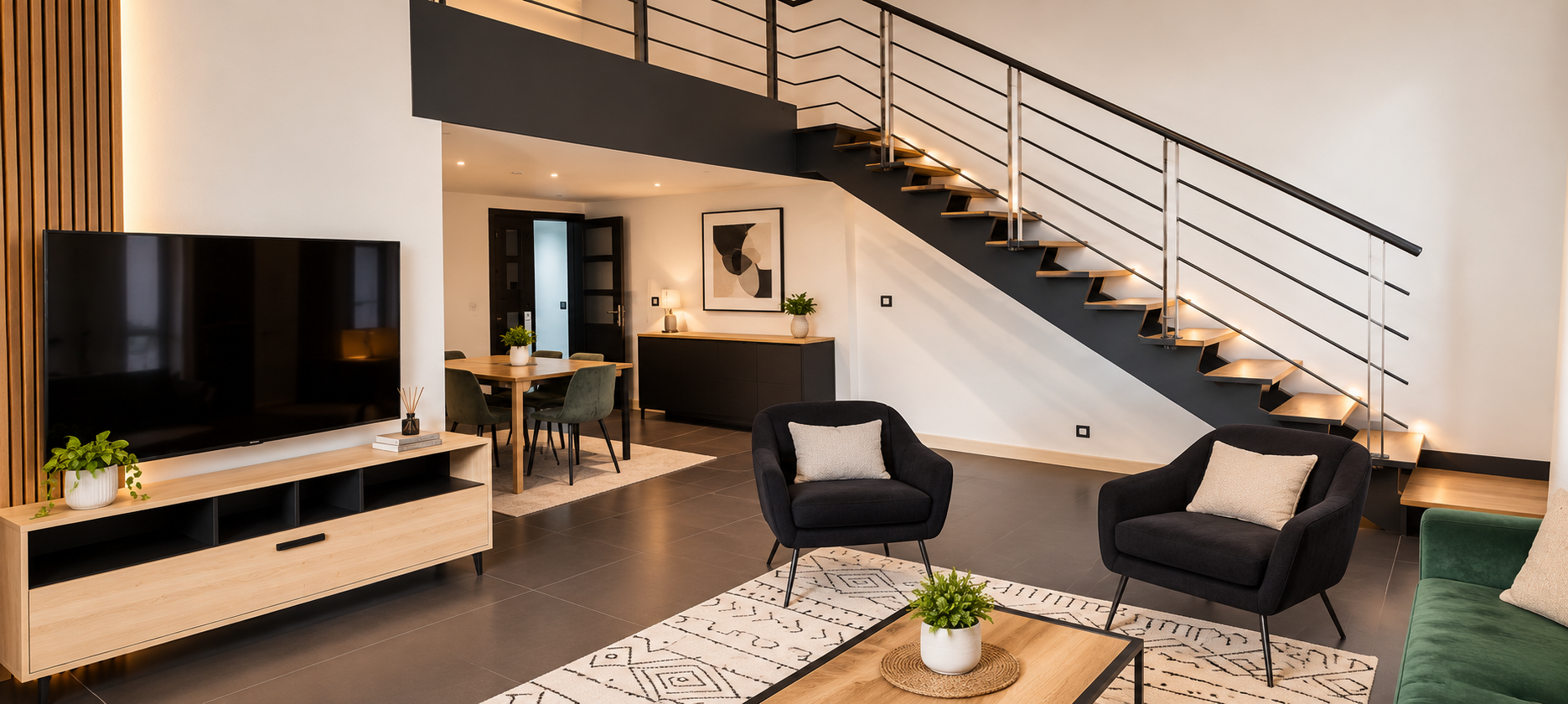 IVANDRY GRAND DUPLEX PENTHOUSE T4 MODERN FURNISHED WITH ACTIVITIES - GENERATOR AND BEAUTIFUL PANORAMIC VIEW OF LAKE MASAY IN A RESIDENCE 1 MINUTES FROM INTERNATIONAL SCHOOLS