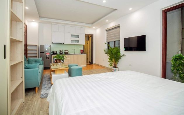Nice, modern studio apartment in Vu Mien street, Tay Ho district for rent