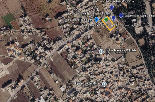 Terrain Agricole/constructible 2570 m² – En bord de route avec ...