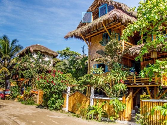 Furnished 4-bedroom bamboo beach house for sale in Mompiche, 50 steps from ...