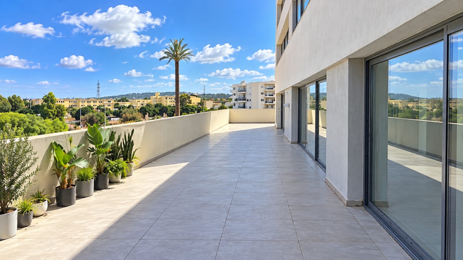 Bureau moderne avec terrasse – Jardins de Carthage