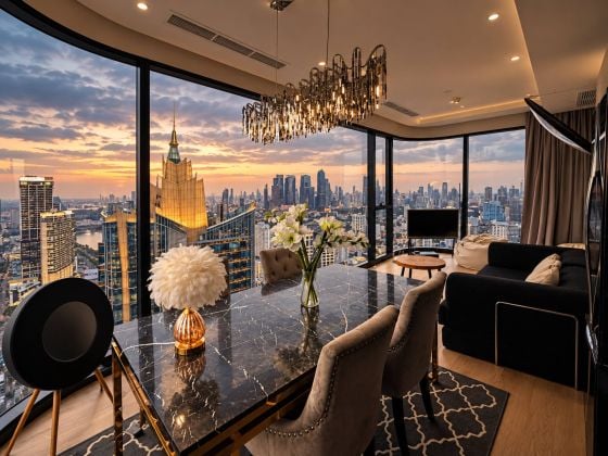 Ashton Asoke 2BR 2BA, 41st floor skyline view, next to MRT Sukhumvit and ...