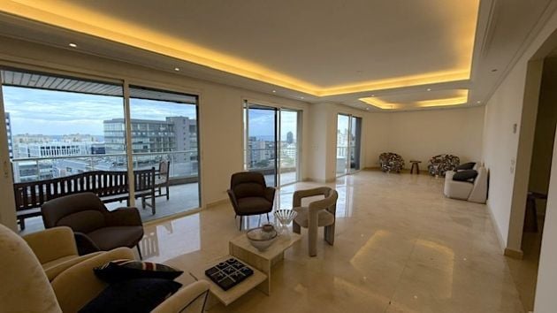 Apartment with sea view for rent in Dbayeh 3 mater bedroom + parking